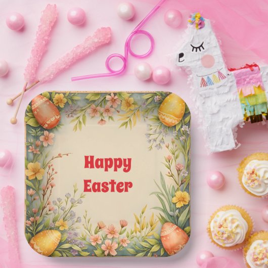 Paaseieren trendy Collectie Papieren Bordje (Feest)