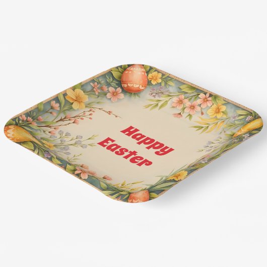 Paaseieren trendy Collectie Papieren Bordje (Gebogen)