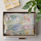 Paaseieren Tulpen en Knuffelkat  Tissuepapier (Geschenk)