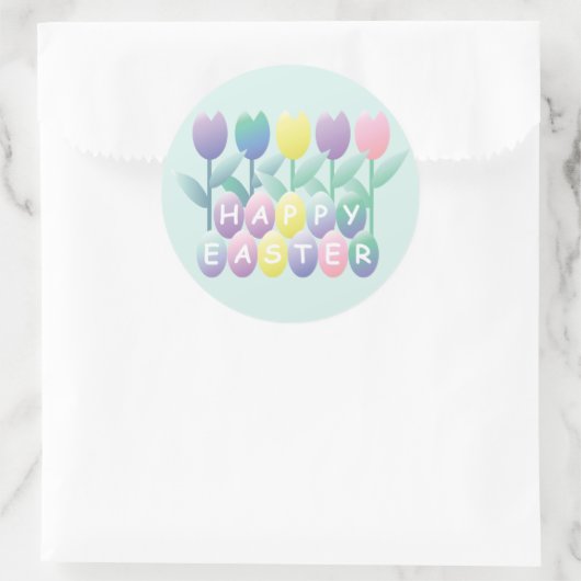 Paaseieren Tulpen Grote Sticker (Tas)