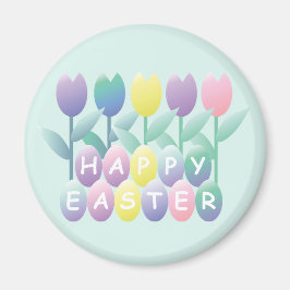Paaseieren Tulpen Happy Easter Magnet