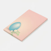 Paaseieren tussen bloemen en bladeren, kleurrijk post-it® notes (Schuin)