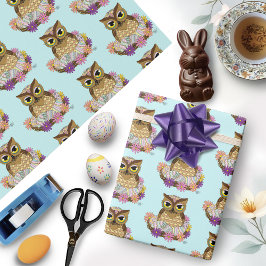 Paaseieren Uil Nest Cadeaupapier