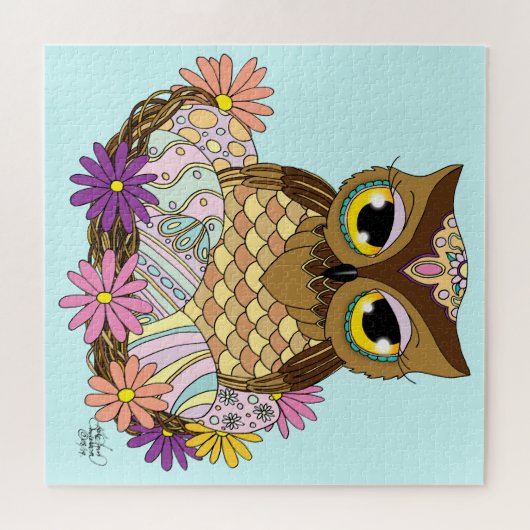 Paaseieren Uil Nest Legpuzzel (Horizontaal)