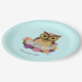 Paaseieren Uil Nest Papieren Bordje (Gekanteld)