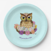 Paaseieren Uil Nest Papieren Bordje (Voorkant)