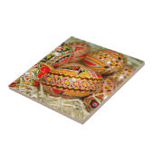 Paaseieren uit Roemenië Tegeltje (Zijkant)