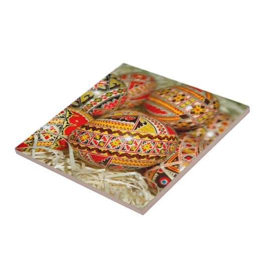 Paaseieren uit Roemenië Tegeltje (Zijkant)