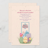  paaseieren uitnodiging (Voorkant / Achterkant)