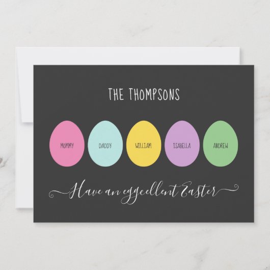 Paaseieren van 5 Eggcellent Feestdagenkaart (Voorkant)