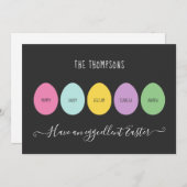 Paaseieren van 5 Eggcellent Feestdagenkaart (Voorkant / Achterkant)