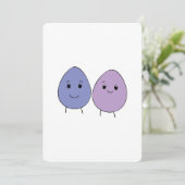 Paaseieren van de verkuiling feestdagenkaart (Staand voorkant)