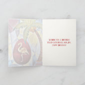 Paaseieren van Flamingo en palmstransport Kaart (Binnen)