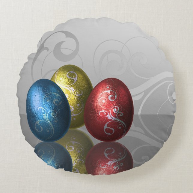 Paaseieren van Glamour - Ronde Pillow Rond Kussen (Voorkant)