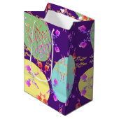 Paaseieren van "Happy Easter" Medium Cadeauzakje (Voorkant Gekanteld)