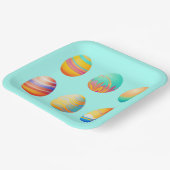 Paaseieren van paasdieren papieren bordje (Gebogen)