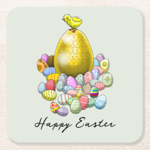 Paaseieren van paaseieren kartonnen onderzetters