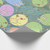 Paaseieren van Rozen op blauw groen Cadeaupapier (Hoek)