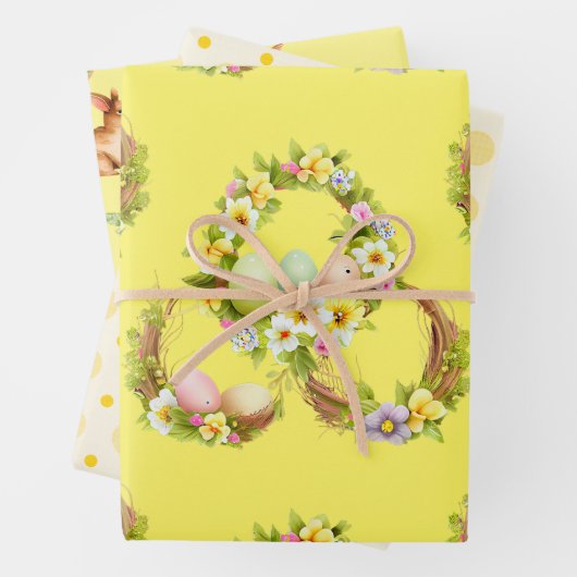 Paaseieren van vlinderbloemigen inpakpapier vel (In situ)