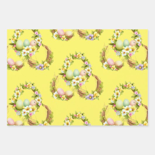 Paaseieren van vlinderbloemigen inpakpapier vel (Voorkant)