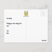 Paaseieren verstopt briefkaart (Achterkant)