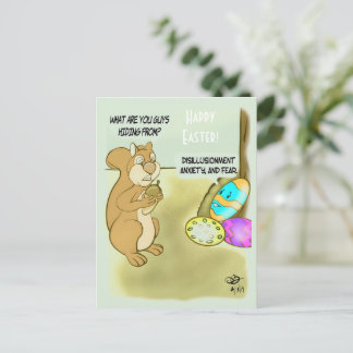 Paaseieren verstopt briefkaart