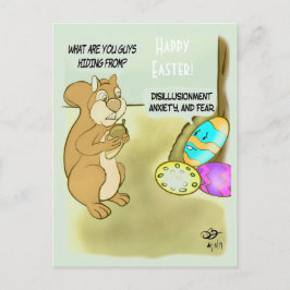 Paaseieren verstopt briefkaart