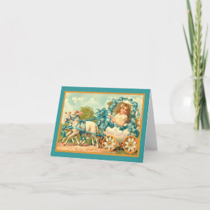 Paaseieren Vintage Floral Feestdagen Kaart