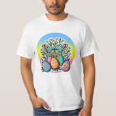 Paaseieren, Vlinders en Lentebloemen T-shirt (Voorkant)
