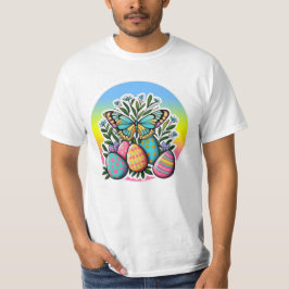 Paaseieren, Vlinders en Lentebloemen T-shirt