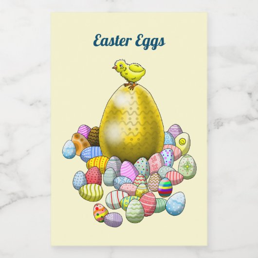 Paaseieren Voedselcontainer Etiket (Enkel label)