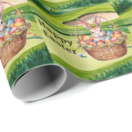 Paaseieren voor golfer op groen gras cadeaupapier