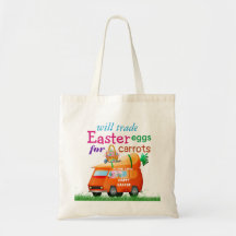 Paaseieren voor wortelen, aangepaste Canvas tas