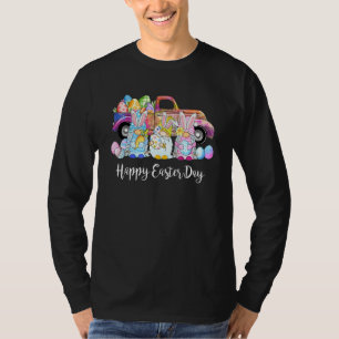 Paaseieren Vrachtwagen Gnomen Happy Paasdag Vrouwe T-shirt