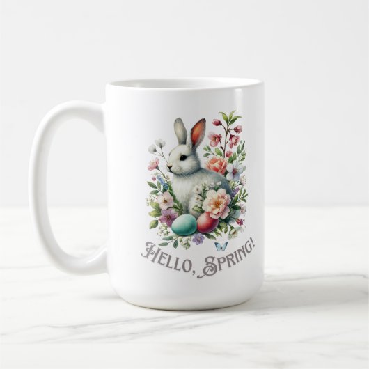 Paaseieren Waterverf Bunny & Eggs Koffiemok (Links)
