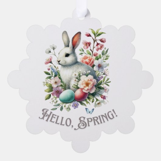 Paaseieren Waterverf Bunny & Eggs Ornament Kaart (Achterkant)