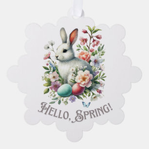 Paaseieren Waterverf Bunny & Eggs Ornament Kaart
