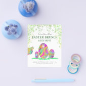 Paaseieren Waterverf Hunt Brunch abstract Flyer (Enkel)