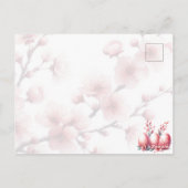 Paaseieren Waterverf Kitten Kersenbloesems Briefkaart (Achterkant)