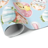 Paaseieren Waterverf Spring Bunny & Chick Cadeaupapier (Rol Hoek)