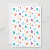 Paaseieren Whimsical Blauwgroen Family Photo Holid Feestdagenkaart (Achterkant)