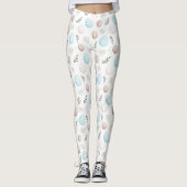 Paaseieren Wit pastelpatroon Leggings (Voorkant)