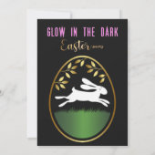 Paaseieren zoeken Glow in the Dark Konijn Pasen Kaart (Achterkant)