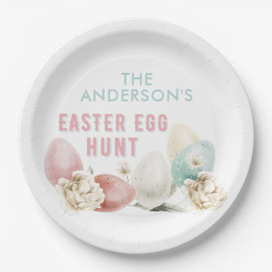 Paaseieren zoeken papieren bordje