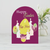 Paaseieren zoeken. Uitnodiging (Staand voorkant)