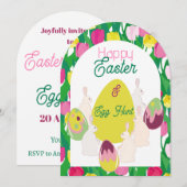 Paaseieren zoeken. Uitnodiging (Voorkant / Achterkant)