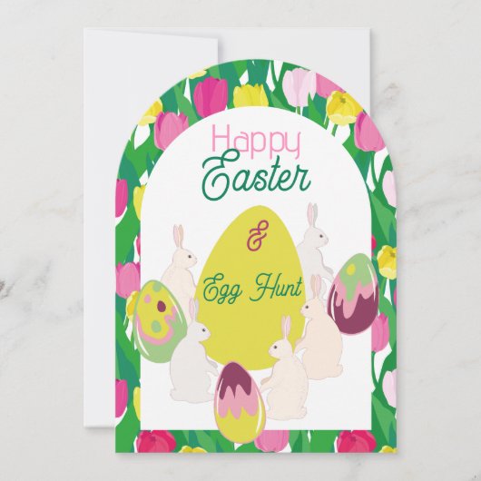 Paaseieren zoeken. Uitnodiging (Voorkant)