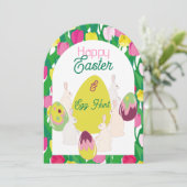 Paaseieren zoeken. Uitnodiging (Staand voorkant)