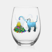 Paaseieren zoeken wijnglas zonder voet (Achterkant)