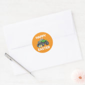 Paaseierenjacht Crew Schattig Pasen Ronde Sticker (Envelop)